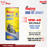  Nhớt xe máy Singtrea 600 4T Sport 10W40 SP/MA2 Lon 1L 