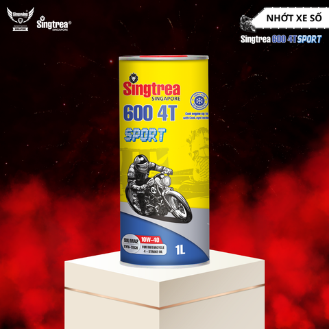 Nhớt xe máy Singtrea 600 Sport 4T 10W40 Lon 1L (New)