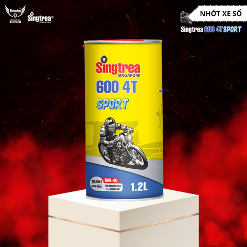Nhớt xe máy Singtrea 600 Sport 4T 10W40 Lon 1.2L (New)