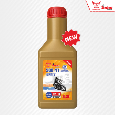 Nhớt xe máy Singtrea 500 4T Sport 10W40 0.8L GOLD