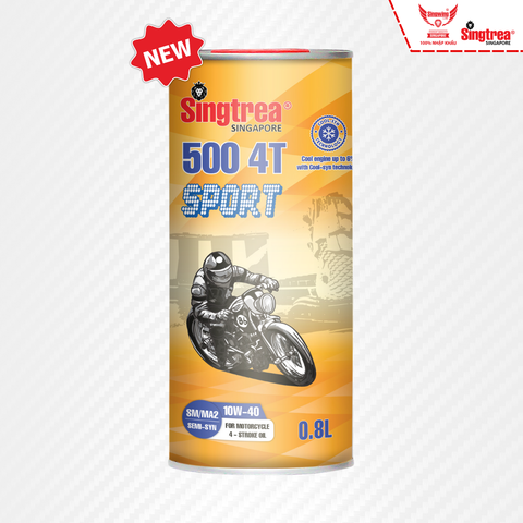 Nhớt xe máy Singtrea 500 4T Sport 10W40 Lon 0.8L