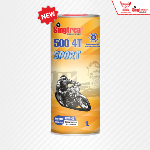 Nhớt xe máy Singtrea 500 4T Sport 10W40 Lon 1L
