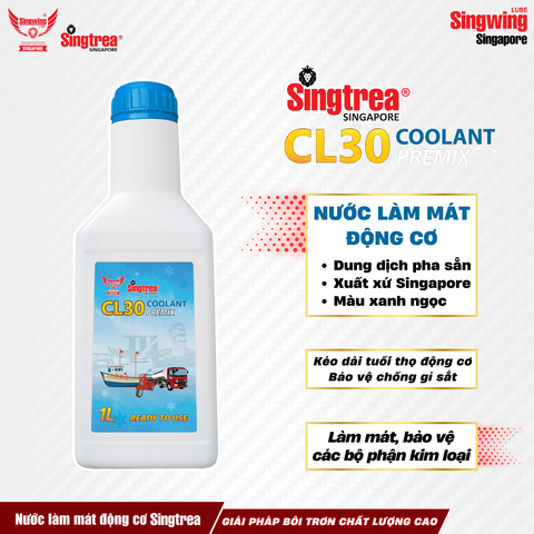 Nước mát động cơ Singtrea CL30 COOLANT PREMIX 1L