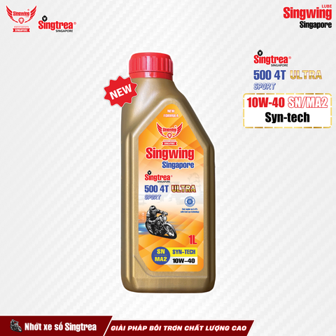 Nhớt xe máy Singtrea 500 4T Sport Ultra 10W40 1L