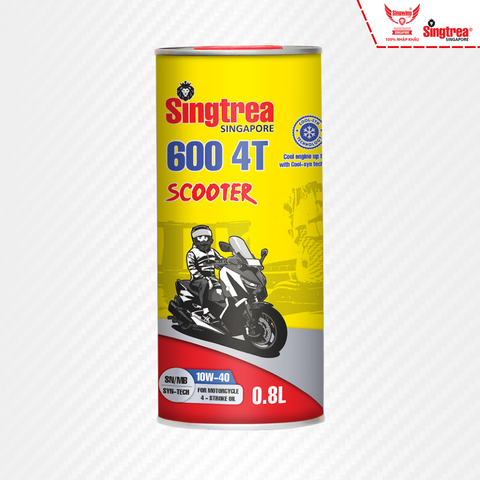 Nhớt xe máy Singtrea 600 Scooter 4T 10W40 Lon 0.8L (New)