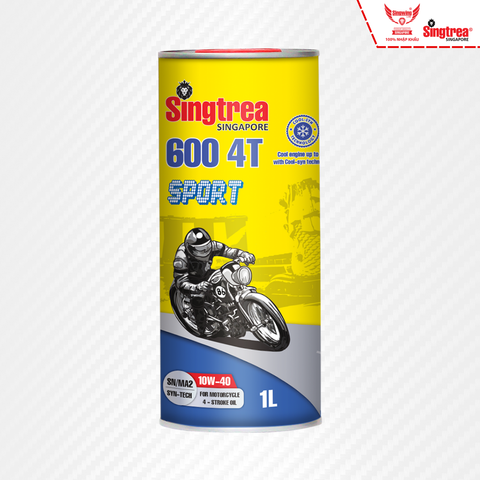 Nhớt xe máy Singtrea 600 Sport 4T 10W40 Lon 1L (New)