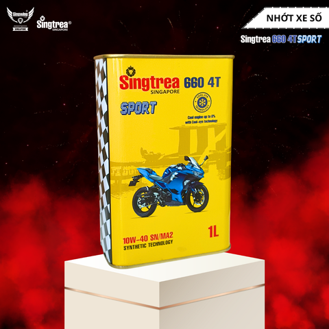 Nhớt xe máy Singtrea 660 Sport 4T 10W40 1L