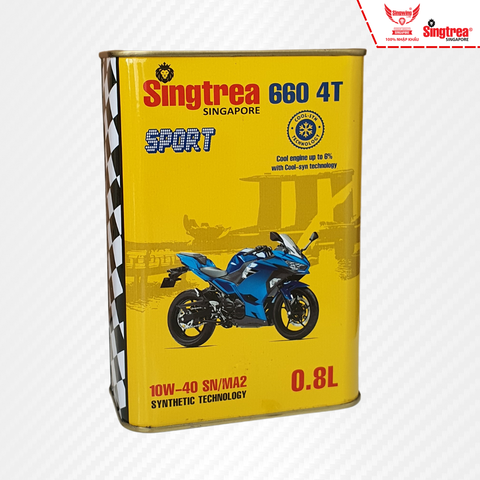 Nhớt xe máy Singtrea 660 Sport 4T 10W40 0.8L