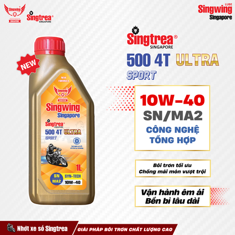Nhớt xe máy Singtrea 500 4T Sport Ultra 10W40 1L