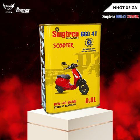 Nhớt xe máy Singtrea 660 Scooter 4T 10W40 0.8L