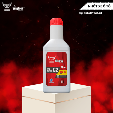 Nhớt xe ô tô SINGTREA ENGI TURBO G2 15W40 SM/CF4 1L