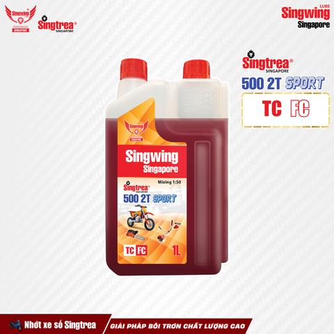 Nhớt xe máy Singtrea 500 2T Sport JASO FC 1L
