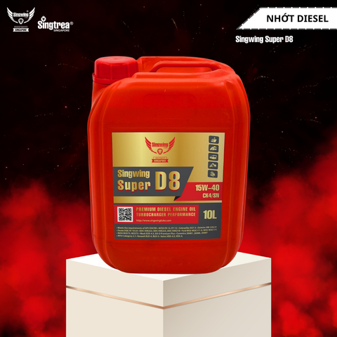 Nhớt động cơ diesel Singwing D8 Super 15W40 10L