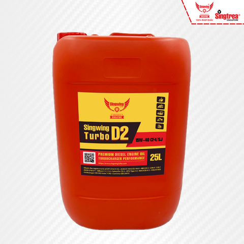 Nhớt động cơ diesel Singwing D2 Turbo 15W40 25L