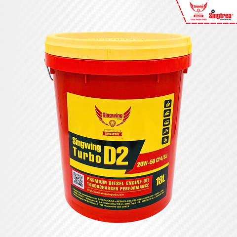 Nhớt động cơ diesel Singwing D2 Turbo 20W50 18L