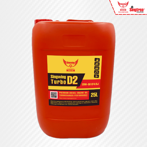 Nhớt động cơ diesel Singwing D2 Turbo 20W50 25L