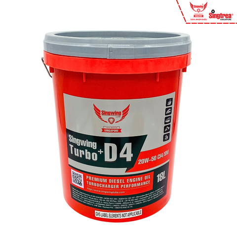 Nhớt động cơ diesel Singwing D4 Turbo+ 20W50 18L