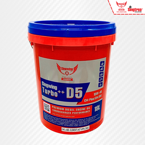 Nhớt động cơ diesel Singwing D5 Turbo++ 15W40 18L