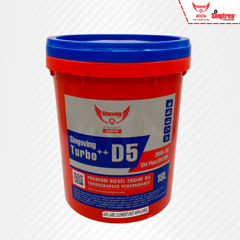Nhớt động cơ diesel Singwing D5 Turbo++ 20W50 18L