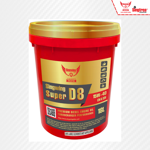 Nhớt động cơ diesel Singwing D8 Super 15W40 18L