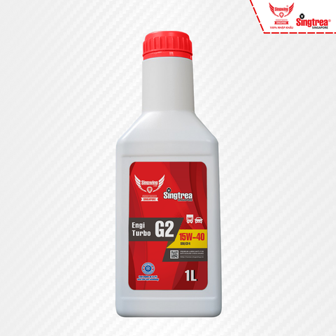 Nhớt xe ô tô SINGTREA ENGI TURBO G2 15W40 SM/CF4 1L