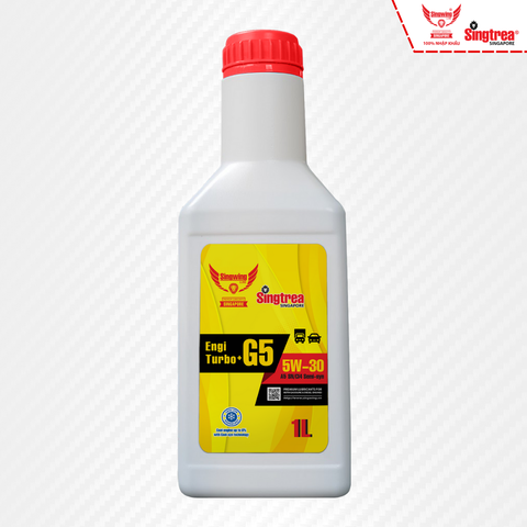 Nhớt xe ô tô SINGTREA ENGI TURBO+ G5 5W30 SN/CI4 SEMI-SYN 1L