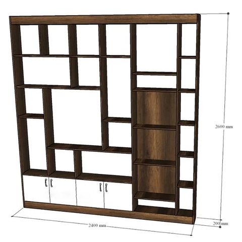  TỦ KỆ VÁCH NGĂN PHÒNG DTK001 