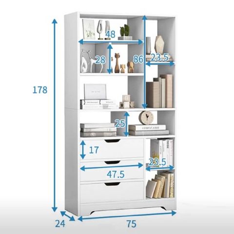  TỦ KỆ SÁCH TRANG TRÍ DKS005 