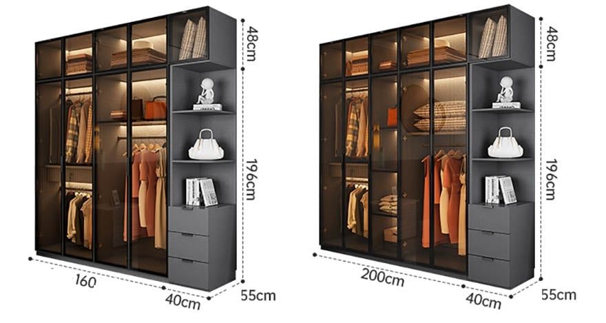  Tủ quần áo hiện đại thiết kế tối giản DTA10 