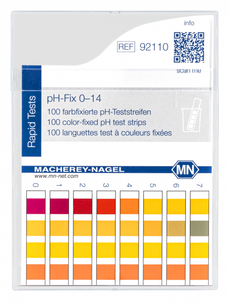  QUE THỬ PH, PH FIX 0 - 14 <br> P/N: 92110 <br> Quy cách: 100 test(s)/hộp 