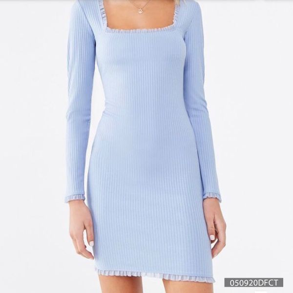  Đầm F21 Cổ Vuông Tay Dài-050920DFCT 