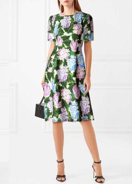  Đầm Cẩm Tú Cầu Katosa Tay Ngắn-D3AT12010 