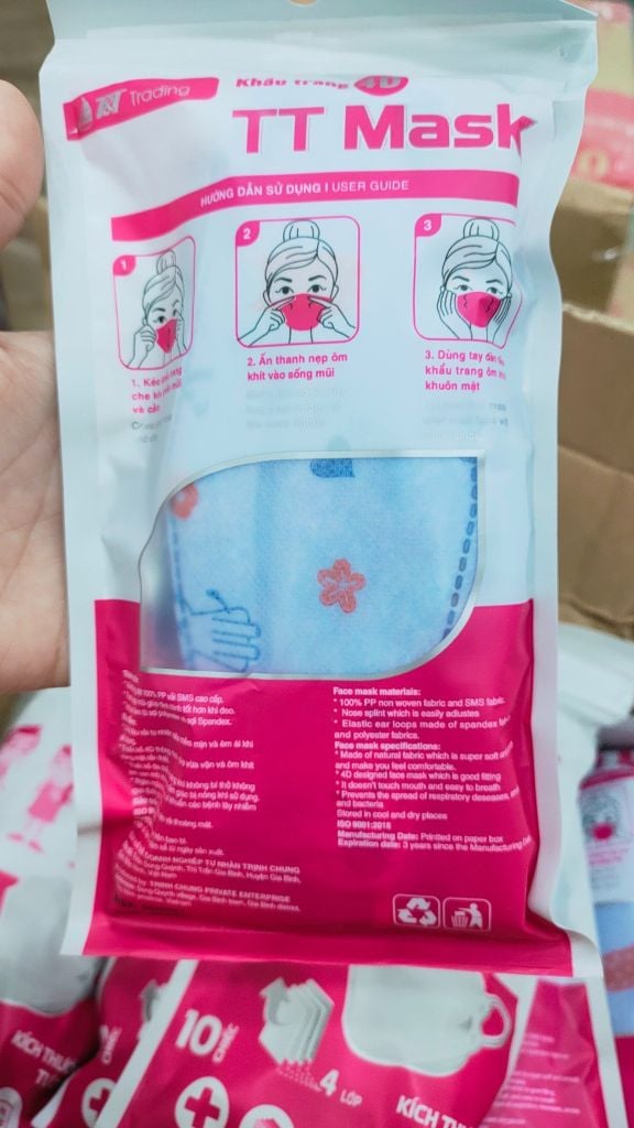 Set Khẩu Trang Baby 4D TT Mask KF94 4 Lớp Gói 10 Cái  (3 Gói) ( 1 - 5 tuổi) - 060821TTMB