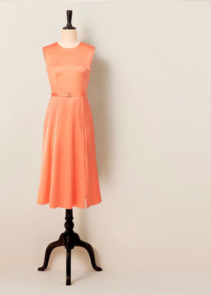 Đầm Vnxk MG Lụa Cổ Tròn -SXDT090822