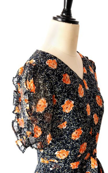  Đầm MS Voan Bông Cam-TPSXD150523 