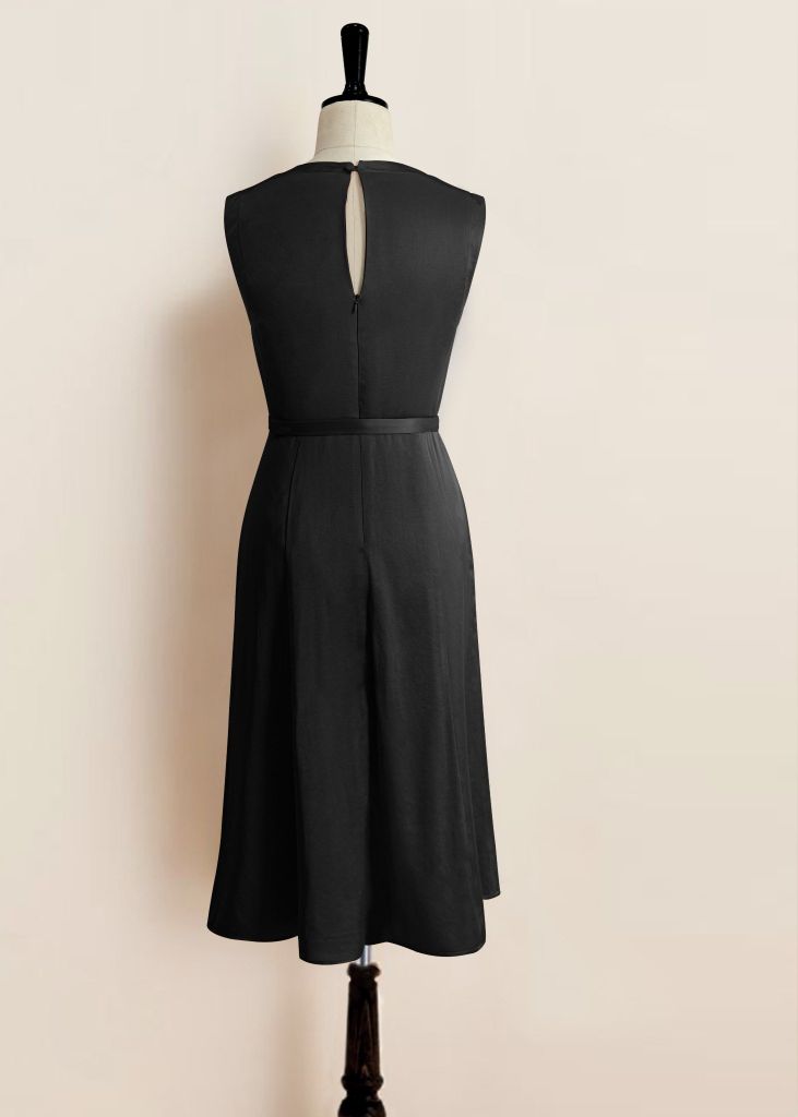 Đầm Vnxk MG Lụa Cổ Tròn -SXDT090822