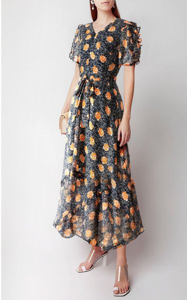  Đầm MS Voan Bông Cam-TPSXD150523 