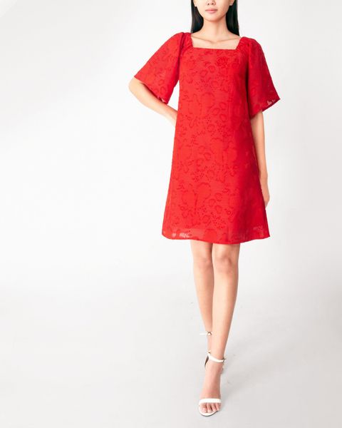  Đầm Vnxk MG Dáng Babydoll Màu Đỏ-ATD15130622 