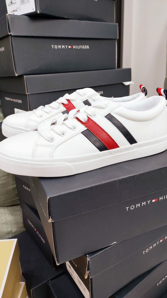 Giày Tommy Hilfiger Trắng + Đỏ - USGT060521TM