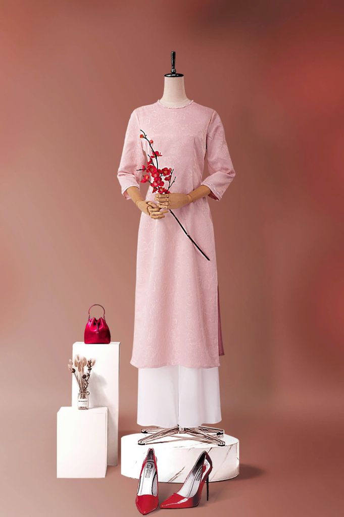 Áo Dài Mentosa Gấm Hoa-MTS310122401