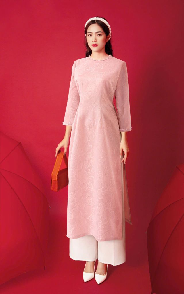 Áo Dài Mentosa Gấm Hoa-MTS310122401