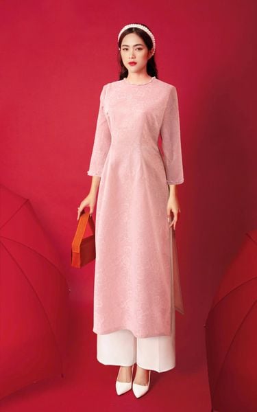  Áo Dài Mentosa Gấm Hoa-MTS310122401 