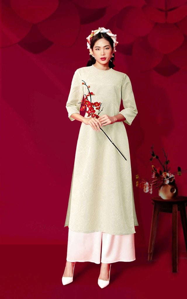 Áo Dài Mentosa Gấm Hoa-MTS310122401