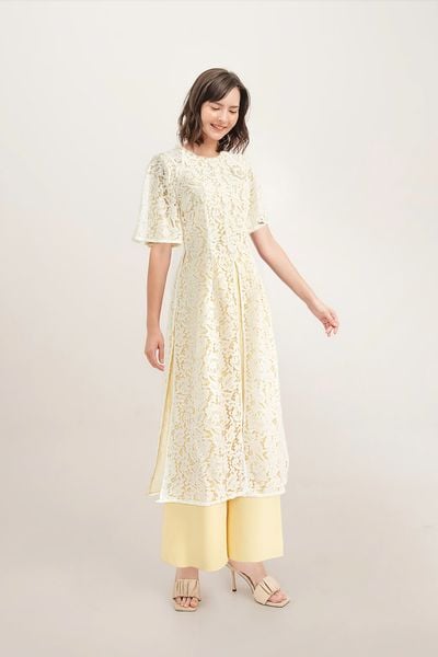  Áo Dài Mentosa Lục Cúc Khôi-MTS3250924 