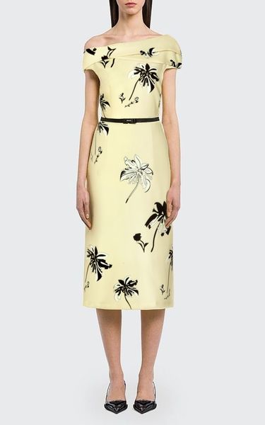  Đầm CK Trễ Vai Hoa Dừa-TPSXD160623 