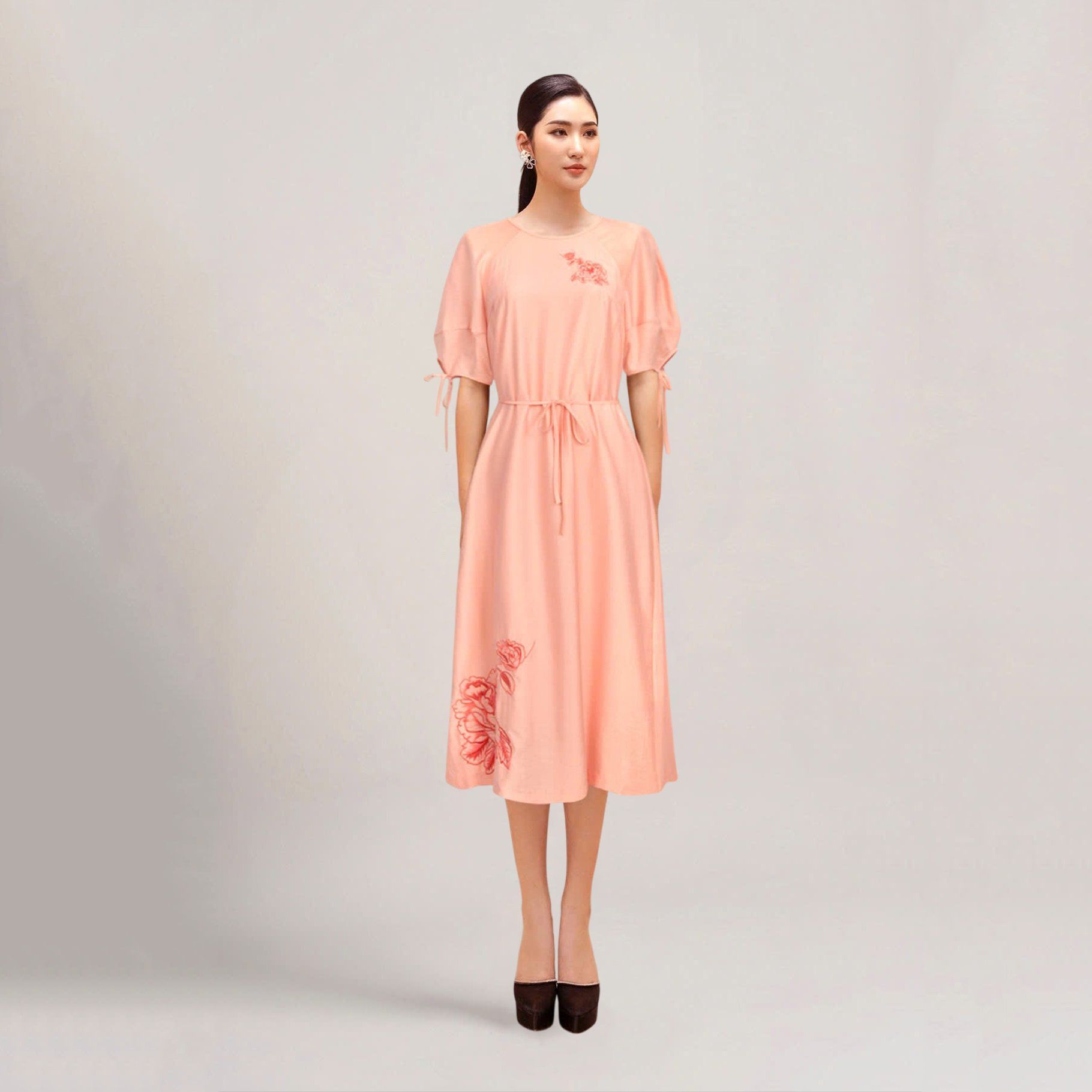  Đầm Katosa Raglang Tay Phồng-KTS2300325 