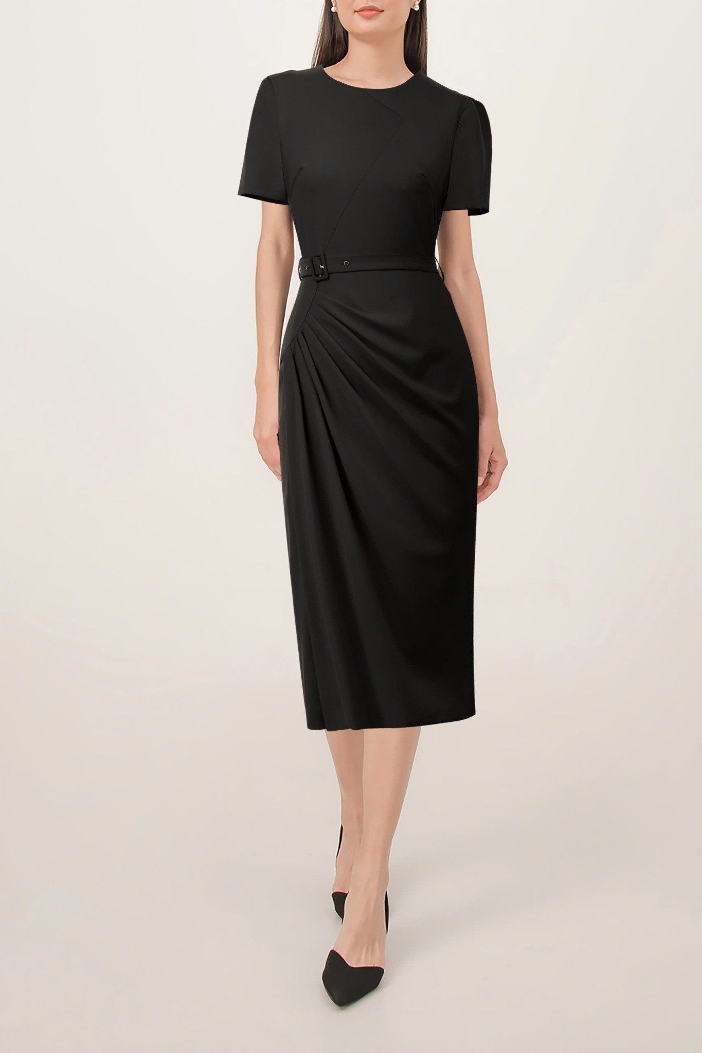  Đầm CK Công Sở Xếp Ly 3 Màu-CK0802225 