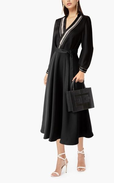  Đầm CM Lụa SM Vạt Chéo-TPSXD3107232 