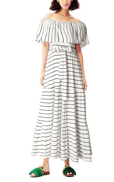  Đầm EX Tay Bèo Thun Sọc-TPSXD030723 