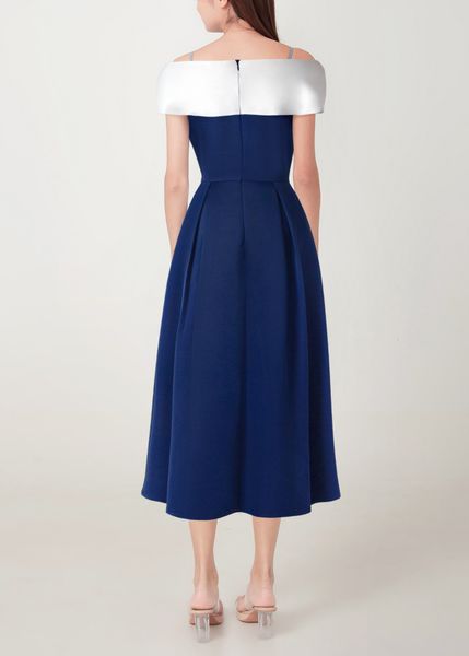  Đầm Katosa Phối Eo Trễ Vai-KTS3D151123 